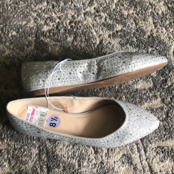 Silver Sparkly Flats - Picture 2 of 6